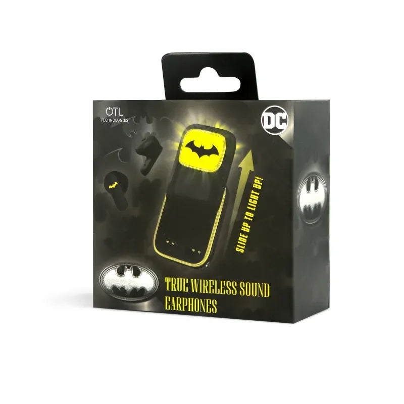 WIRELESS HEADPHONES BATMAN DARK CABALLERO WITH SLIDING LOAD CASE AND LED LIGHT OTL Technologies