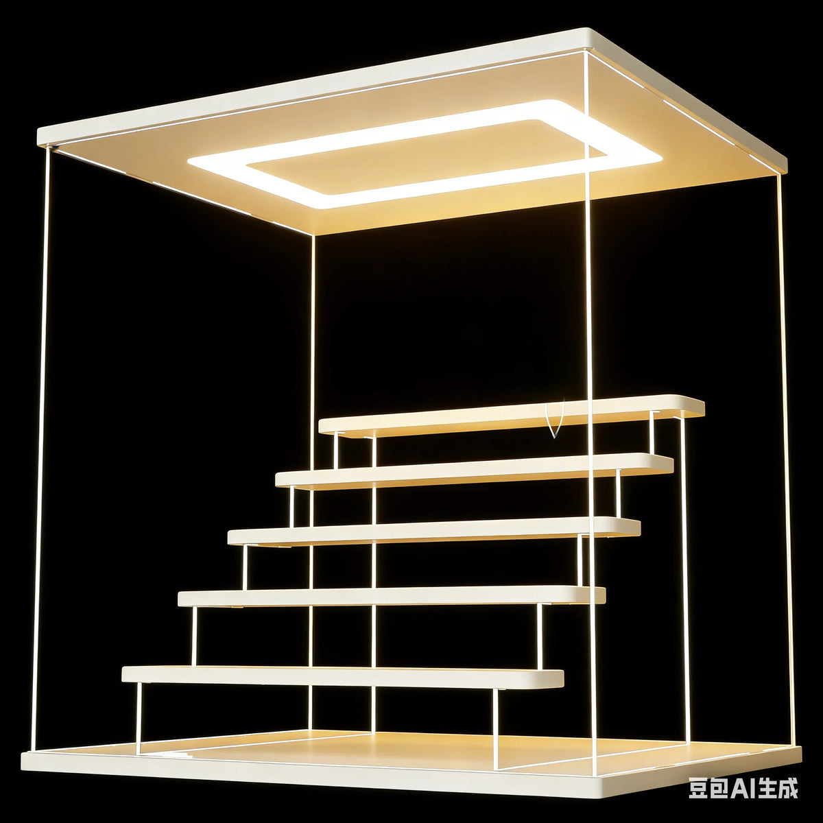 Vitrina expositora de acrílico transparente de 3/4/5/6 niveles con luz LED, a prueba de polvo para figuras, muñecos, figuras de acción y colecciones de juguetes
