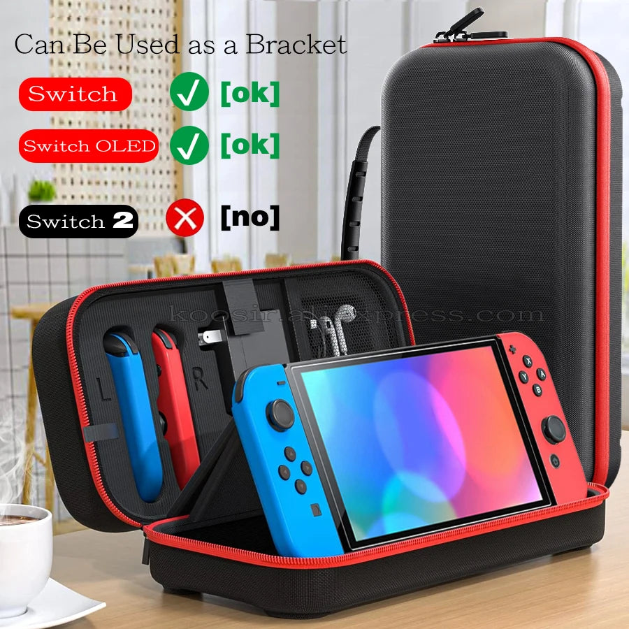 Bolsa de almacenamiento grande para Nintendo Switch, Estuche de transporte portátil SwitchOLED, bolsa de viaje de tela Oxford antiarañazos para Nintendo Switch OLED
