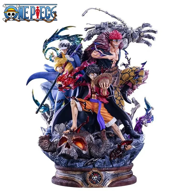 Figuras de One Piece, Luffy, Trafalgar, 3 Capitanes, Muñeco de PVC de 20 CM, Adorno de Escritorio, Regalo de Anime, Colección