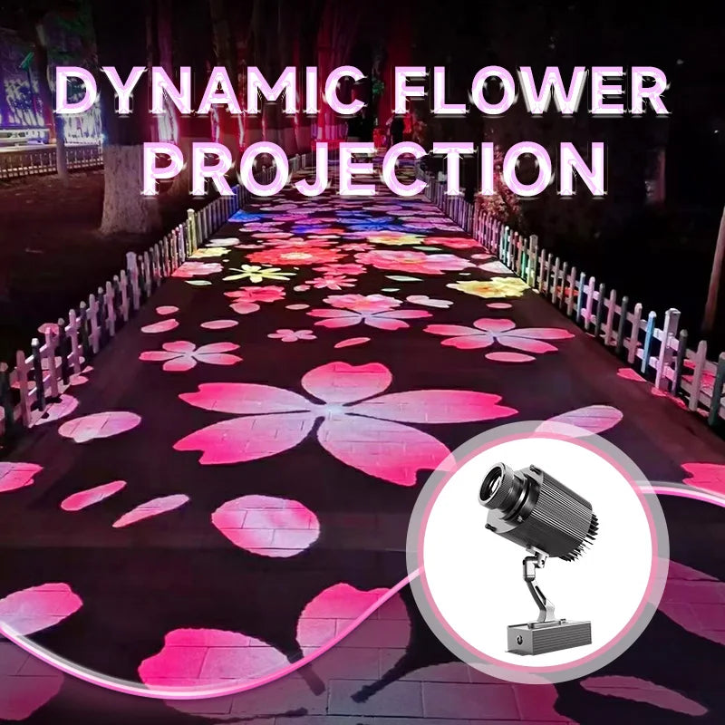 Iluminación de proyección creativa para jardín con patrón de nube de peces dorados, dinámica, impermeable y personalizada para exteriores