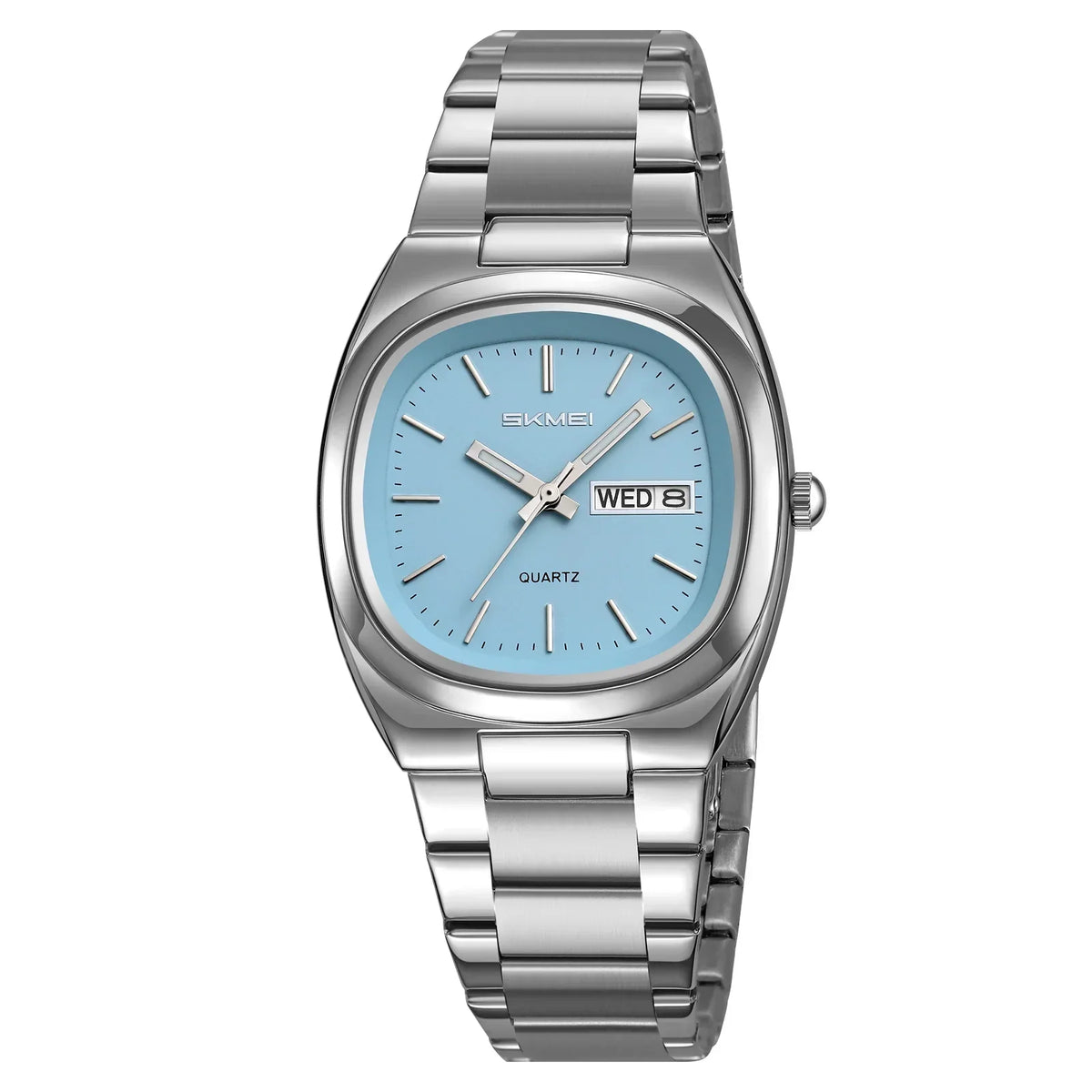 Reloj de pulsera informal SKMEI 2420 para mujer, reloj de vestir de acero para negocios, reloj de cuarzo a la moda con fecha, relojes de lujo para mujer