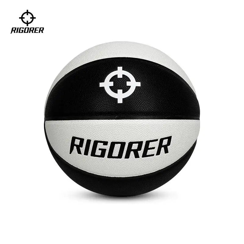 RIGORER Balón de baloncesto para interiores y exteriores, resistente al desgaste, antideslizante, de cuero PU, tamaño 7, balón estándar para entrenamiento de competición