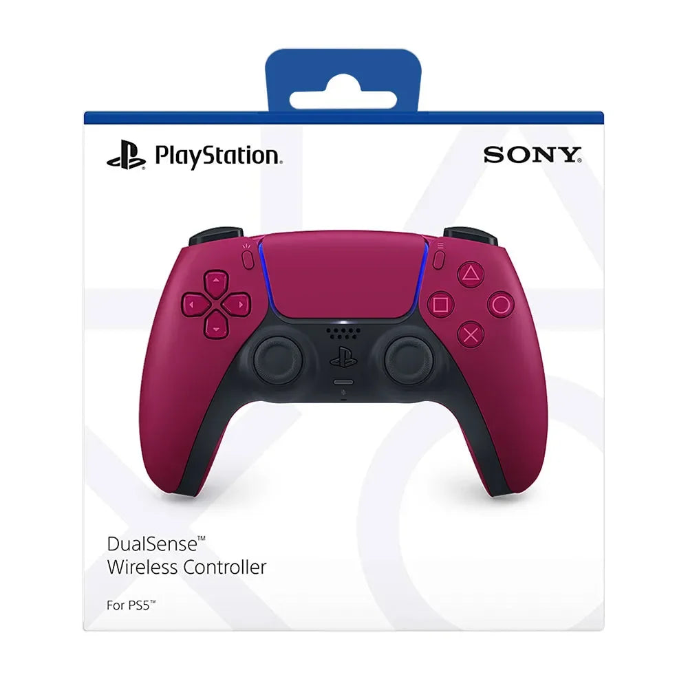 Controlador inalámbrico DualSense COSMIC RED para PS5: Bluetooth y USB-C, batería recargable integrada, respuesta háptica, gatillos adaptativos, chat de voz, compatible con Windows, Mac, Android e iOS, accesorio ideal para PS5.