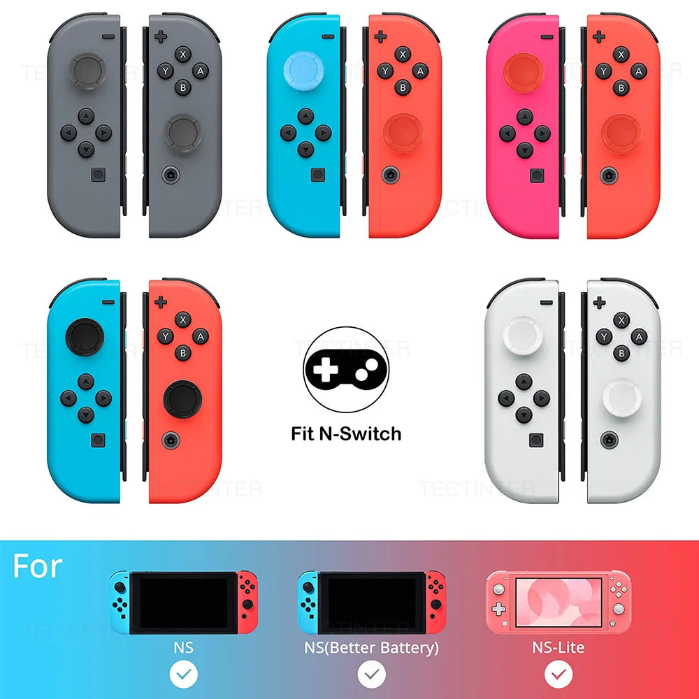 Tapas de agarre para Nintendo Switch/controlador OLED/Lite, Joystick analógico 3D, botón de cubierta de repuesto para accesorios de interruptor NS