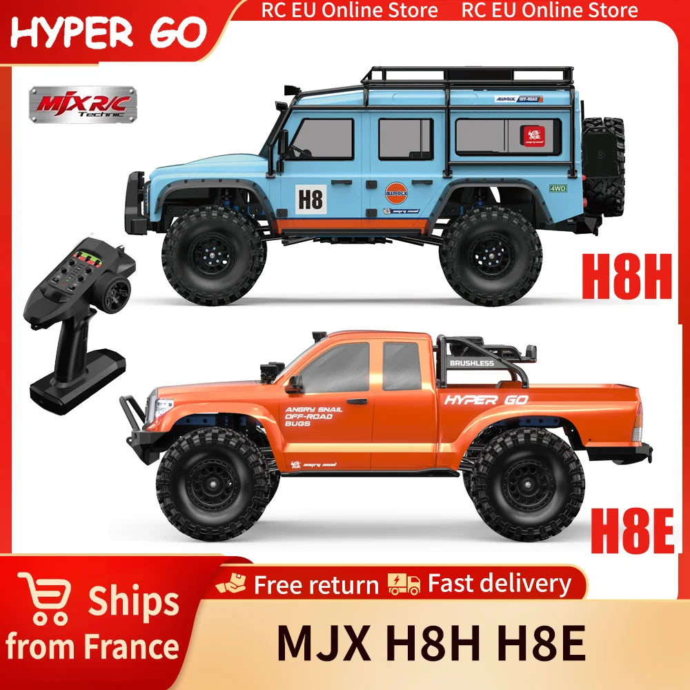 Hyper Go Mjx H8H H8E, coche de control remoto a escala 1/8, vehículo todoterreno con motor sin escobillas y tracción en las cuatro ruedas, coche de control remoto de 2,4 GHz con bloqueo de diferencial, modelo de coche de co