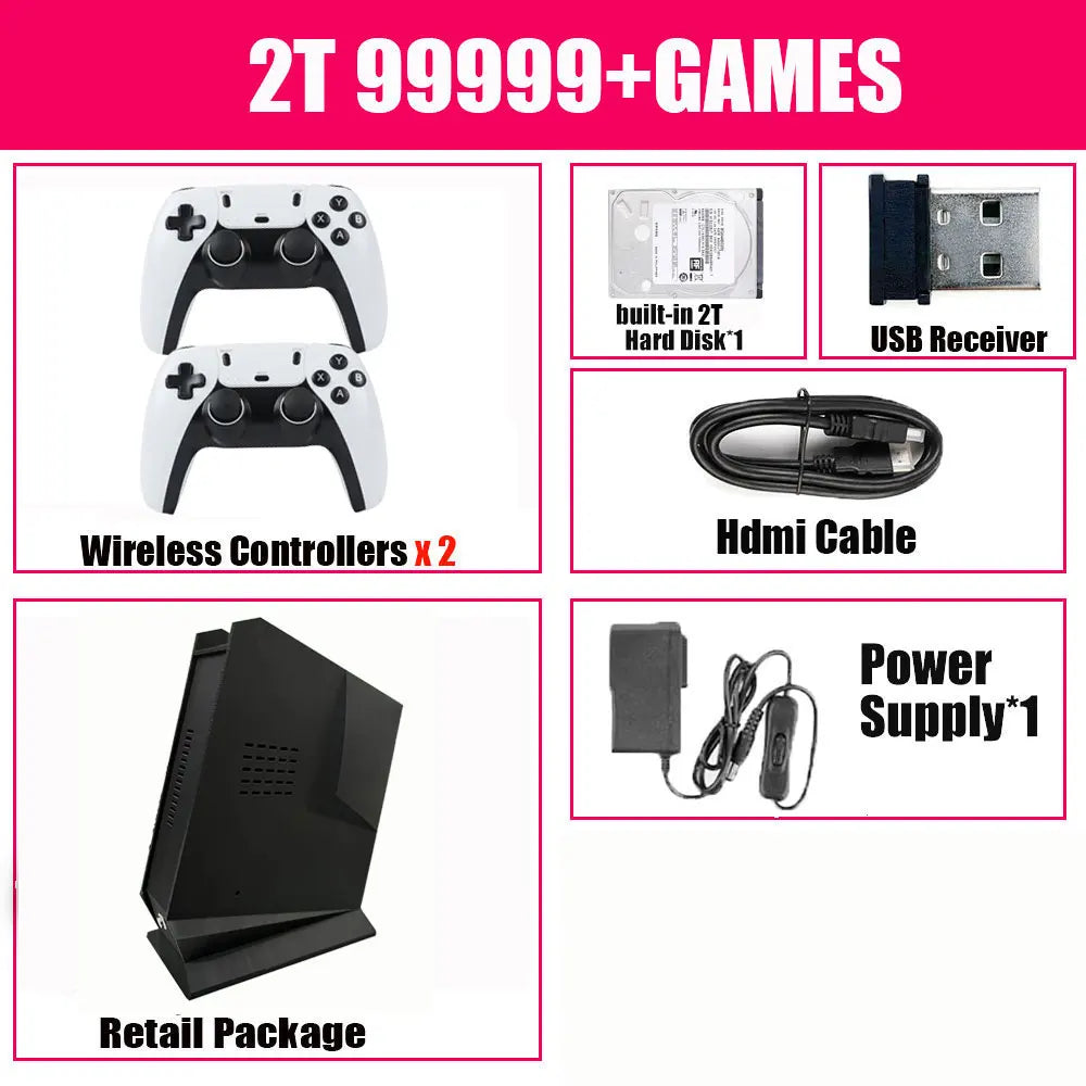 Consola de Juegos Retro G3 Pro con Sistema Dual, +99999 Juegos, 16G RAM, 500G/1T/2T/4TB HDD, Compatible con PS2, PS3, WIIU, WII, SS, SWITCH, Actualización Intel