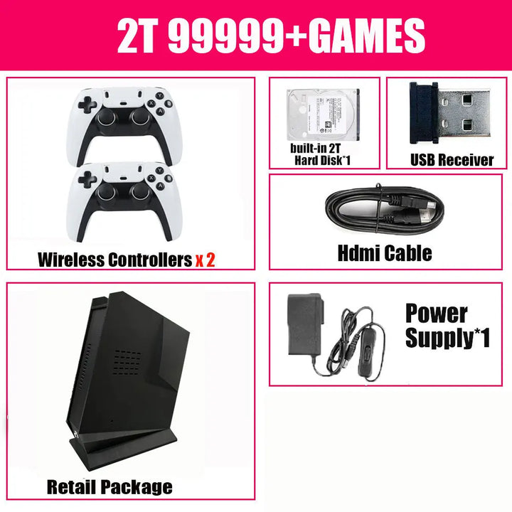 Consola de Juegos Retro G3 Pro con Sistema Dual, +99999 Juegos, 16G RAM, 500G/1T/2T/4TB HDD, Compatible con PS2, PS3, WIIU, WII, SS, SWITCH, Actualización Intel
