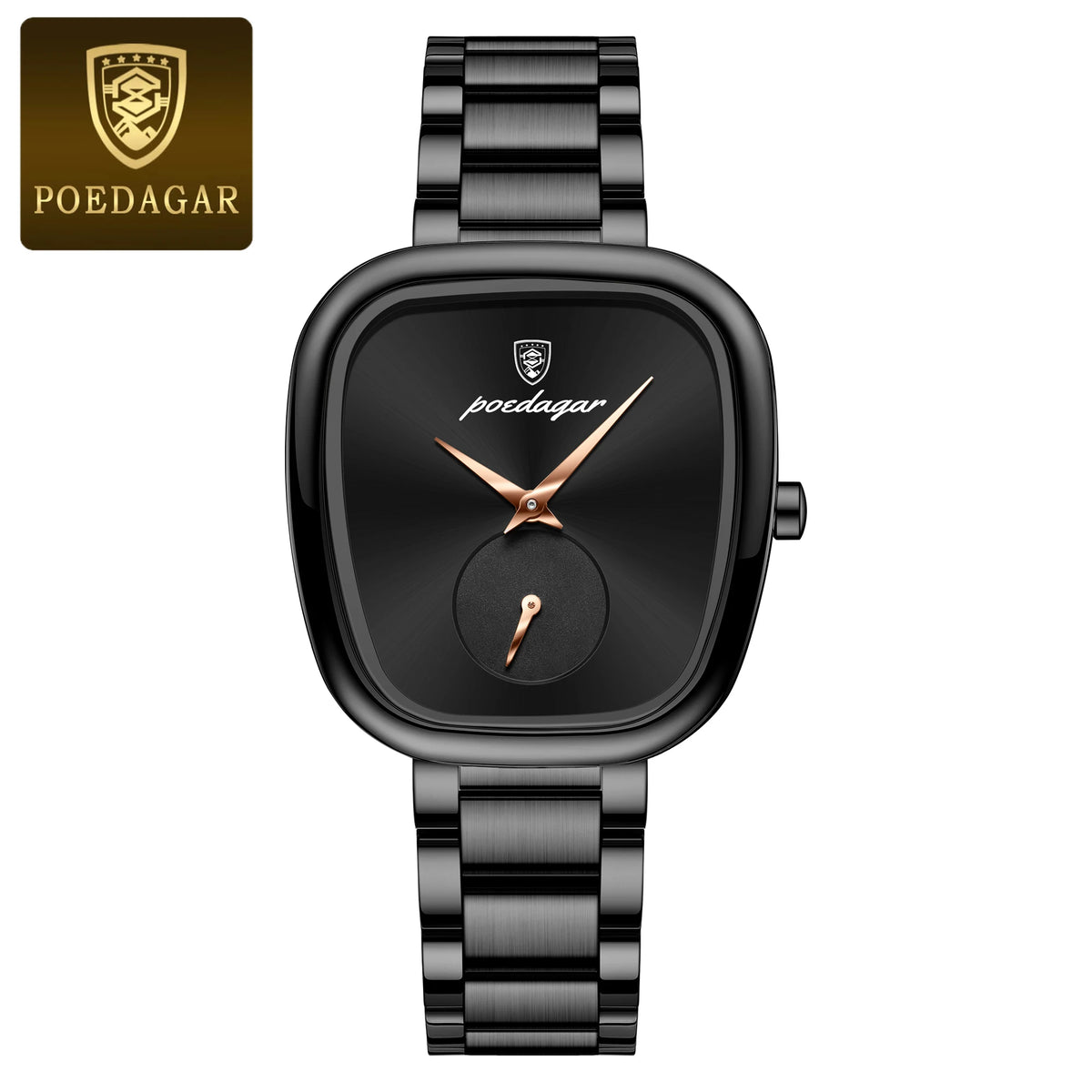 Reloj de pulsera original y exquisito para dama POEDAGAR, reloj de cuarzo resistente al agua de acero inoxidable, reloj de moda elegante para mujer