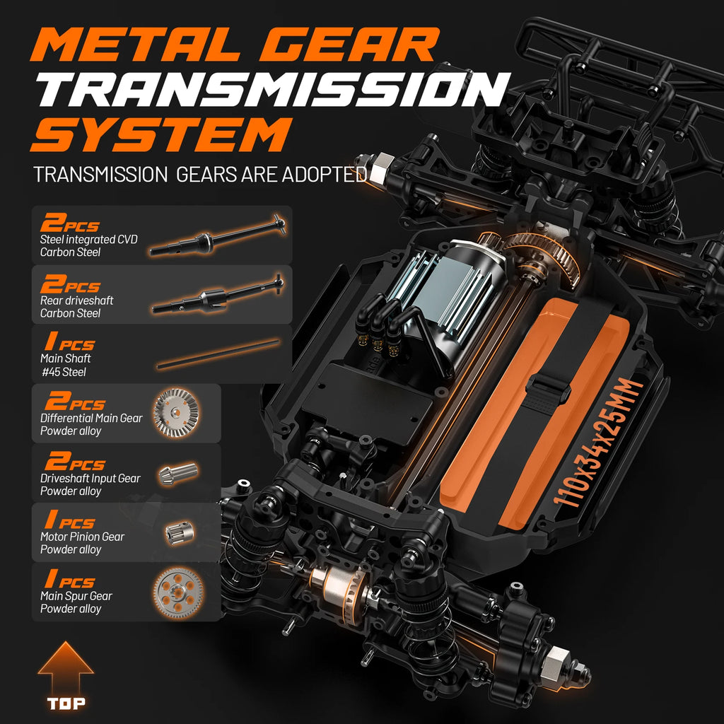 UDIRC 1/16 SIERRA UD1613 UD1613PRO 4WD Camión RC sin escobillas para desierto, rápido, todoterreno, para pista RC, camión corto, modelo RC, juguetes.