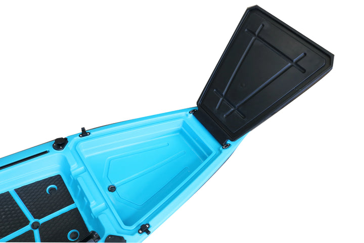 Kayak de Pesca para 1 Persona, Kayak Motorizado de HDPE de 13 Pies, Kayak Individual con Pedales, Canoa de Pesca Resistente de 390x110x33cm