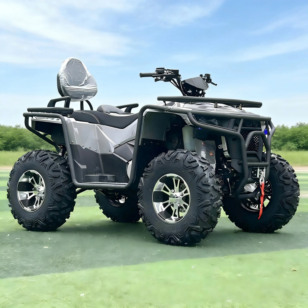 Cuatrimoto ATV 4x4 de 650 cc con transmisión CVT automática, para adultos, con depósito de combustible de gran capacidad de 16 litros y respaldo.