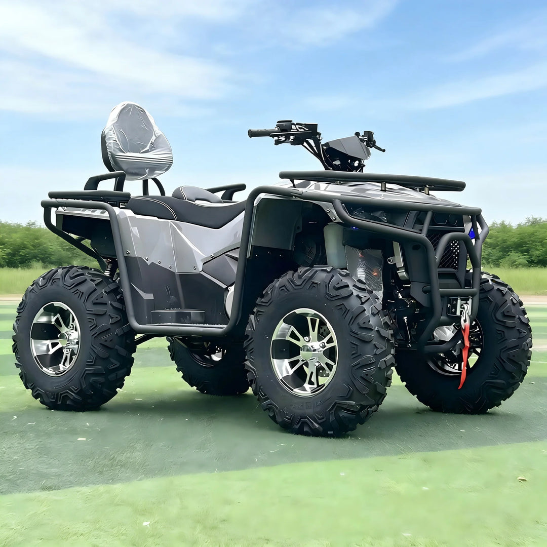 Cuatrimoto ATV 4x4 de 650 cc con transmisión CVT automática, para adultos, con depósito de combustible de gran capacidad de 16 litros y respaldo.