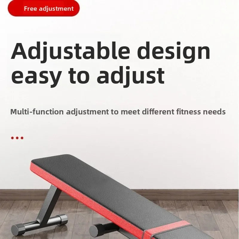 Banco plano plegable multifuncional para entrenamiento con mancuernas, equipo de entrenamiento físico ajustable, máquina de ejercicio para gimnasio en casa