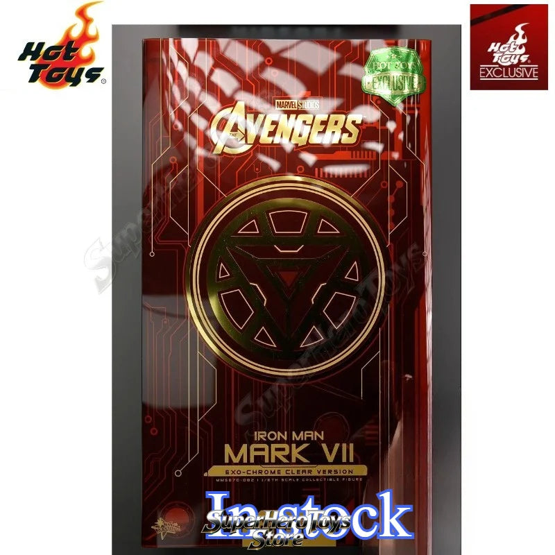 En stock MMS870D82 The Avengers Figura Coleccionable Iron Man Mark VII (Versión Exo-Chrome Transparente) Escala 1/6 Exclusiva de Hot Toys