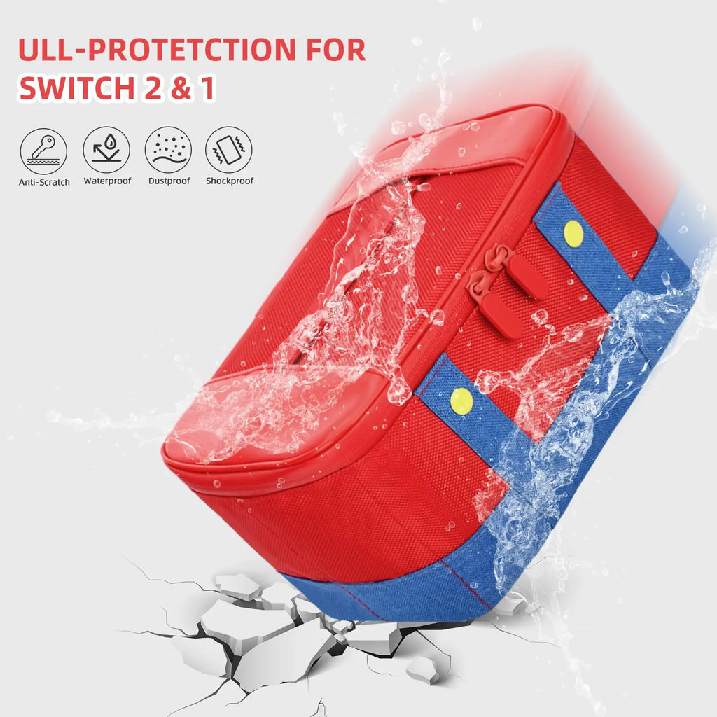 Lindo estuche de transporte para Nintendo Switch 2 /Lite/OLED, estuche de transporte de viaje de almacenamiento protector impermeable de carcasa suave portátil