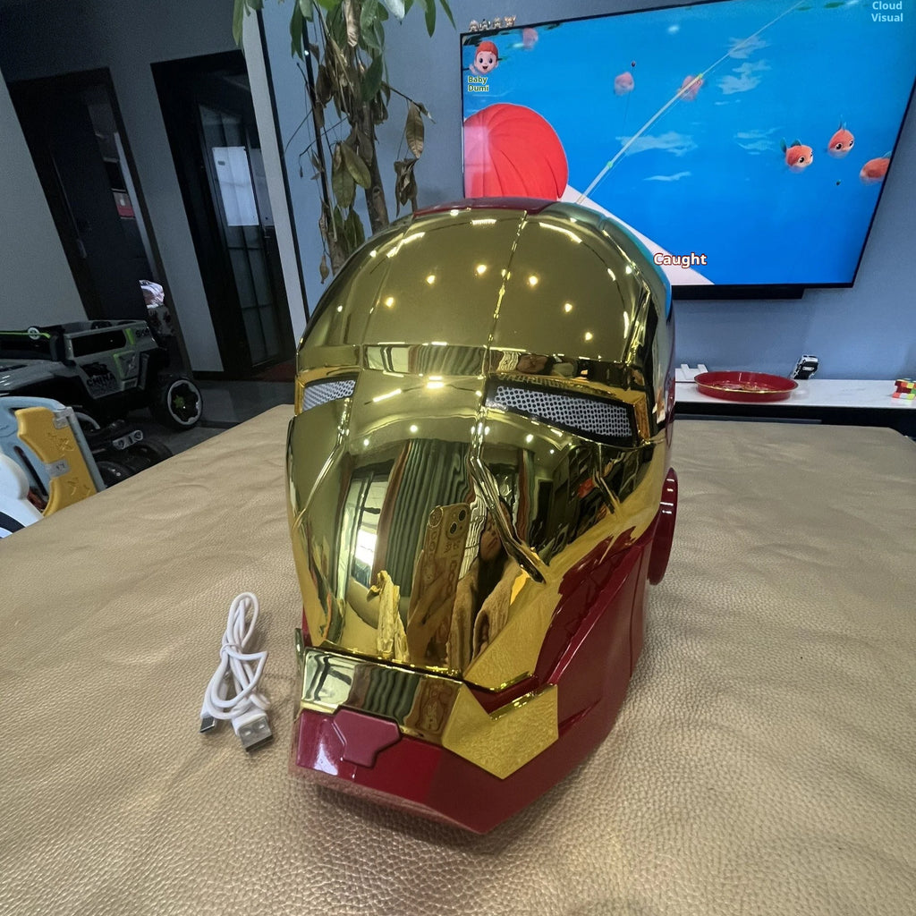 Máscara de Iron Man 2026, réplica 1:1, casco de anime, eléctrico, con control de voz, modelo de máscara para adultos, casco de juguete, regalo de cumpleaños