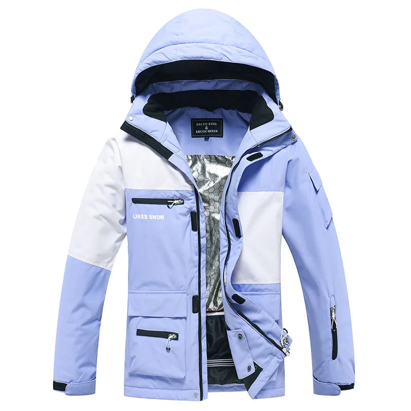 Monos de esquí y Snowboard para hombres y mujeres, traje de esquí térmico impermeable a prueba de viento, conjunto de chaqueta y pantalones de montaña, nuevo, Invierno