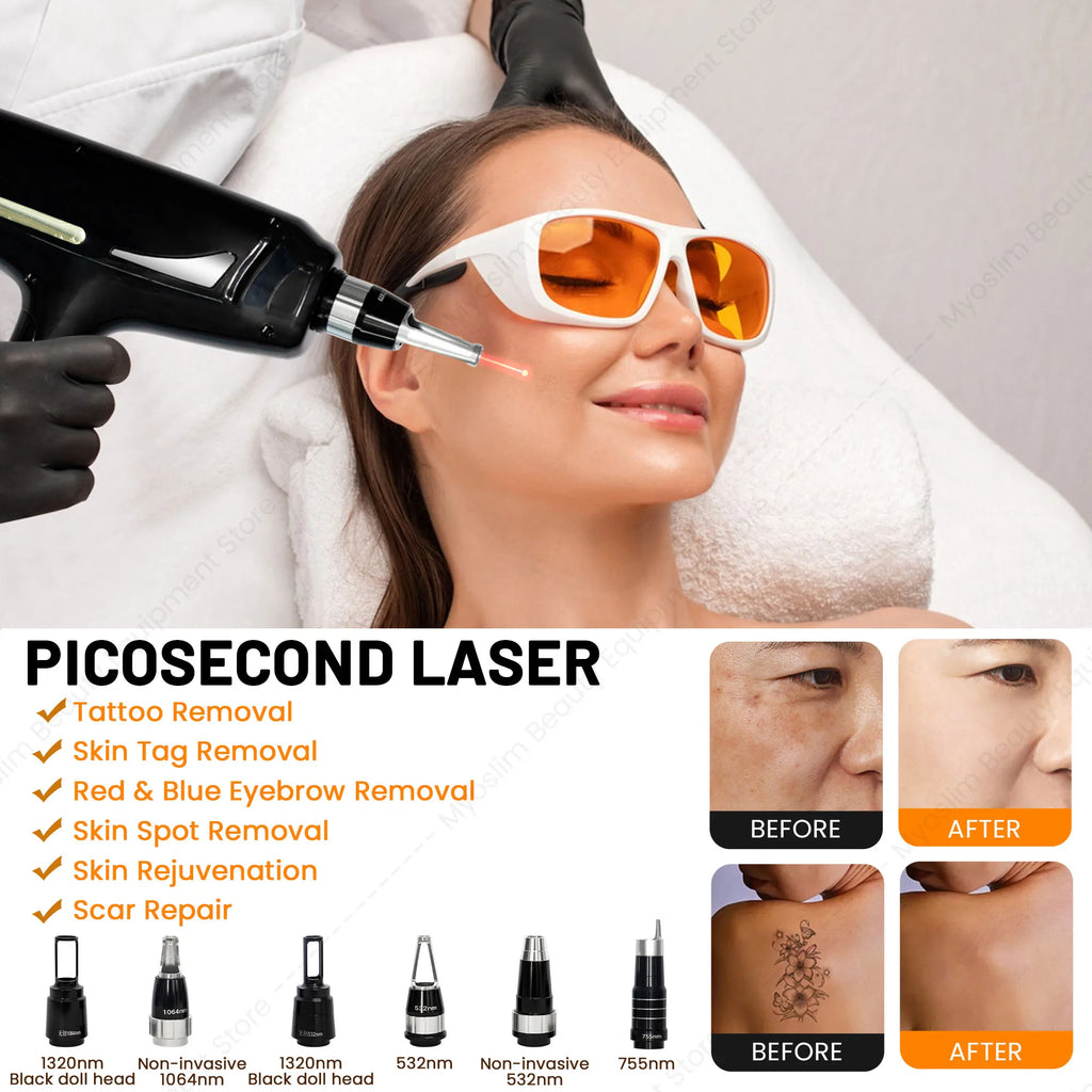 Equipo Láser Multifuncional 3 en 1, Depilación con Diodo, Eliminación de Tatuajes con Picosegundos, Analizador de Piel y Cabello para Salón