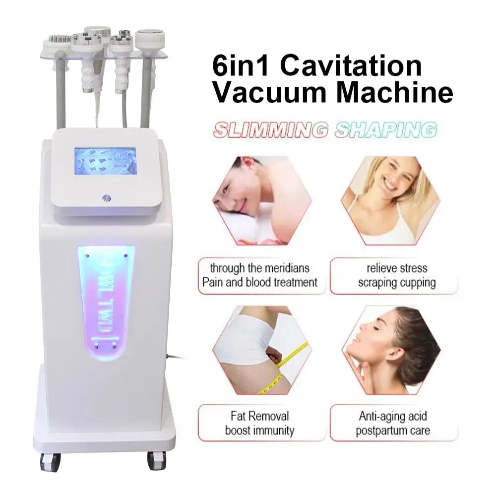 Dispositivo de belleza de cavitación 120K, calentamiento 5D RF, moldeador del cuerpo, desbloqueo, activación de meridianos, equipo de fisioterapia, masaje al vacío