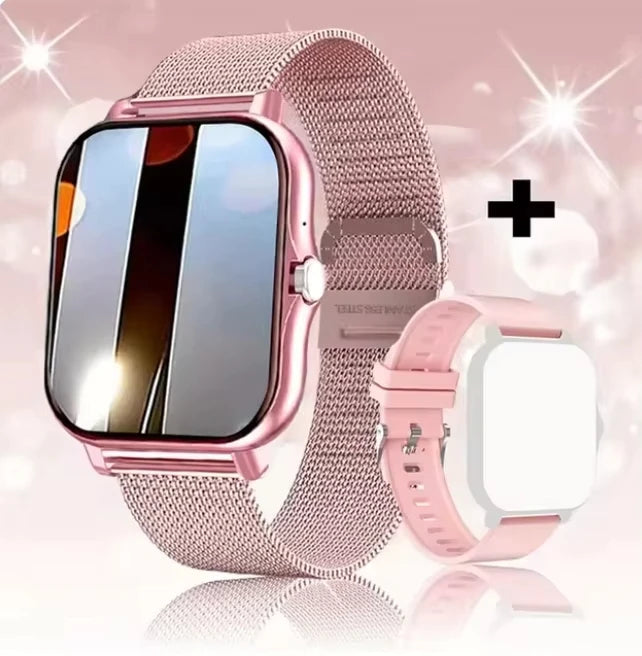 LAXASFIT 2025 New Men's Smart Watch Women's Gift Full Touch Screen Sports Fitness Watch Bluetooth Call Smart Watch
