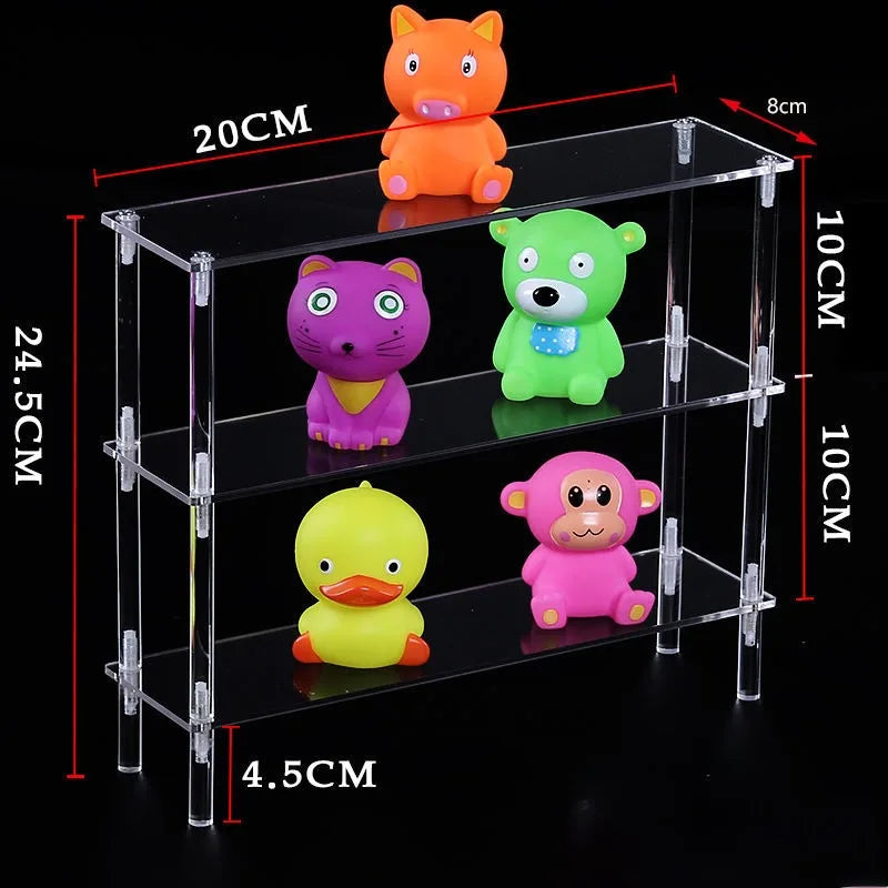 Soporte de exhibición de acrílico de 1 a 5 niveles, estante elevador transparente para cupcakes, perfumes, decoración de muñecas y organizador de figuras Amiibo y Funko POP
