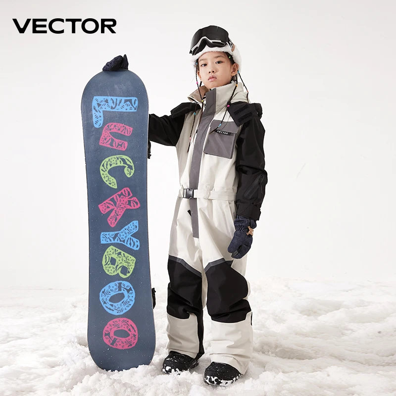 Mono de esquí de una sola pieza para niños, ideal para actividades deportivas al aire libre, chaqueta para practicar snowboard, mono cálido, ropa de invierno impermeable, overol con capucha.