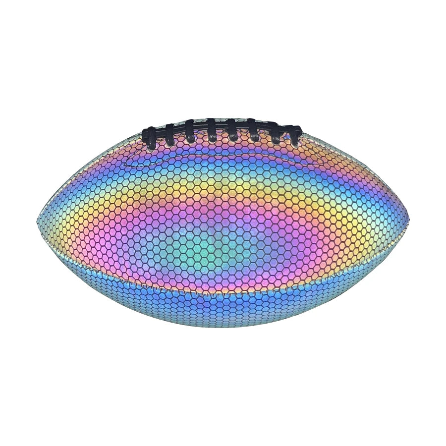 1 unidad, talla 9, luz luminosa holográfica, reflectante, fútbol americano para entrenamiento nocturno, fútbol americano que brilla en la oscuridad
