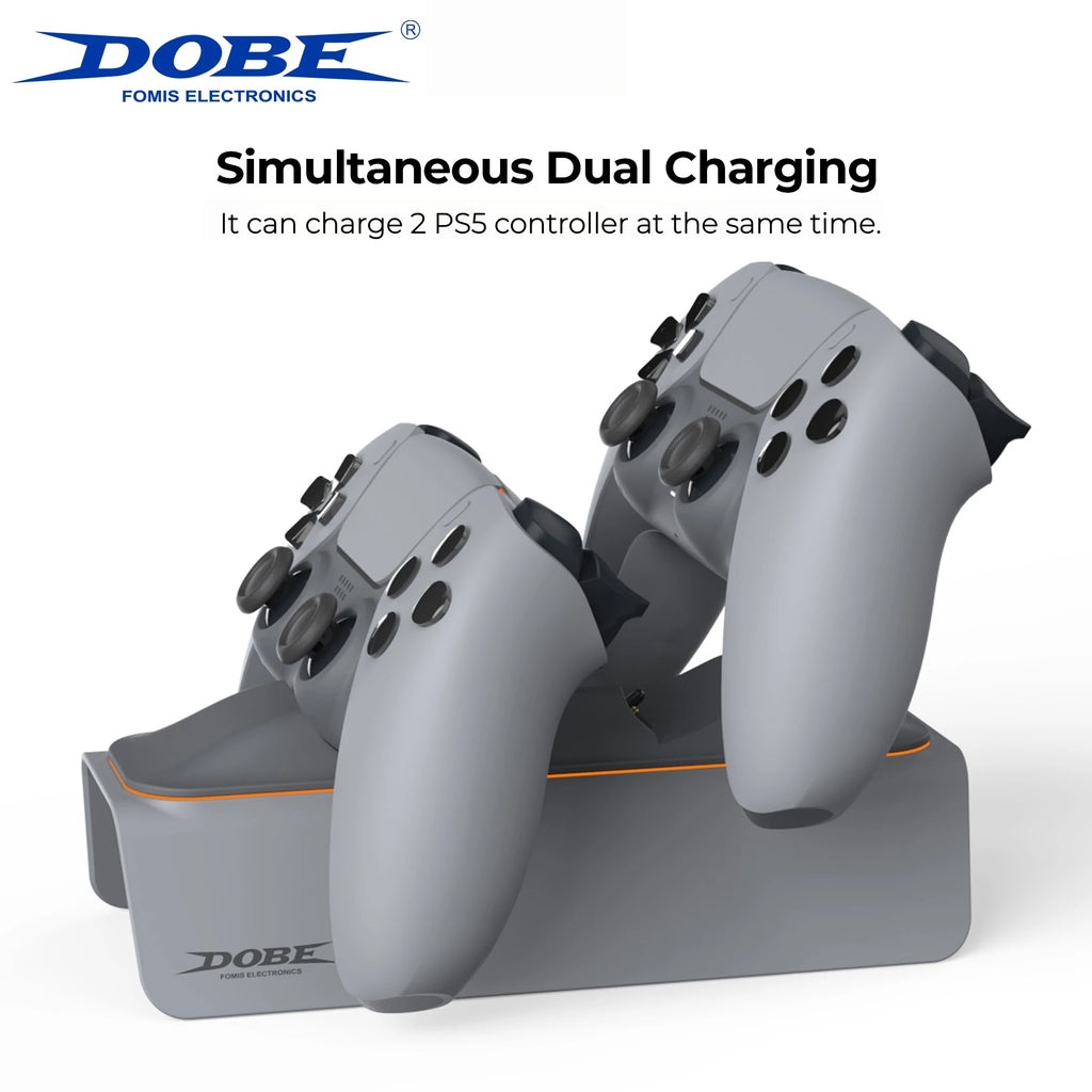 Base de carga para mando inalámbrico DualSense de PS5 con indicador de estado de tira LED para accesorios de mando de PlayStation 5