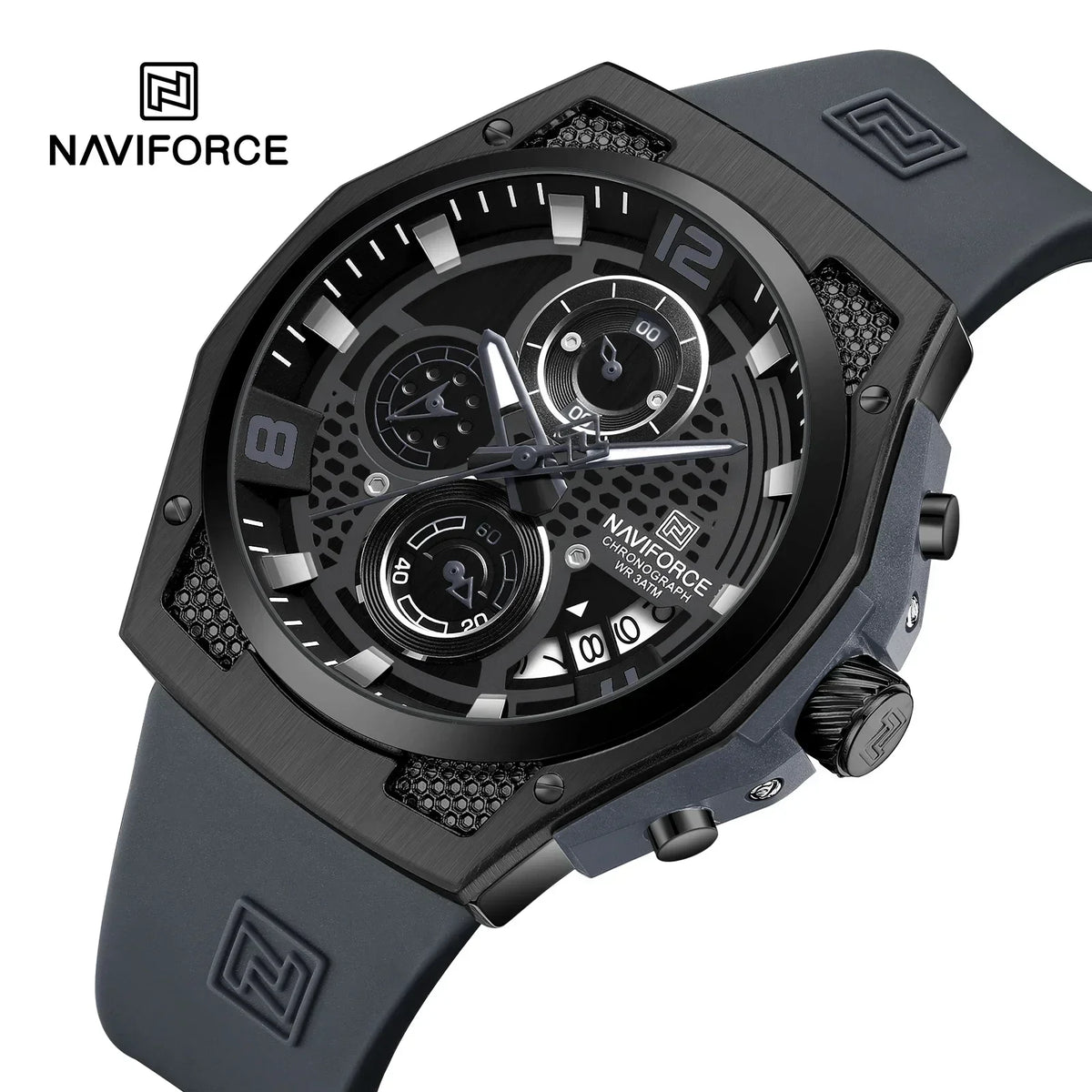 Reloj deportivo de moda NAVIFORCE, cronógrafo clásico, reloj militar de marca superior para hombre, cuarzo con fecha automática, reloj masculino resistente al agua