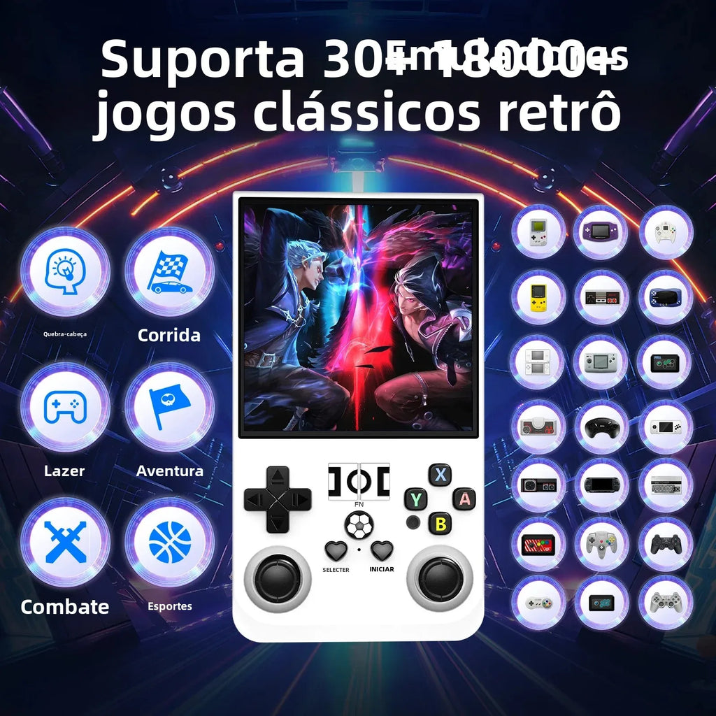 Consola de videojuegos retro portátil R36MAX, chip RK3326, más de 22,000 juegos, sistema Linux de código abierto, pantalla HD de 4 pulgadas, reproductor de juegos portátil de bolsillo
