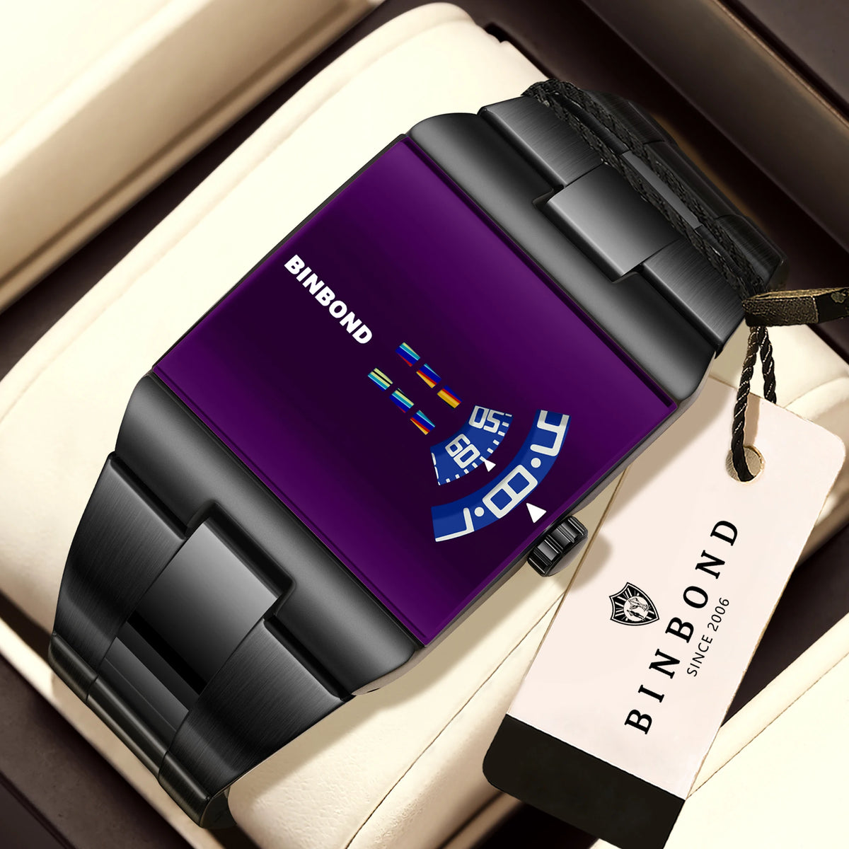 BINBOND Original Design Waterproof Men's Watch Accurate Quartz Watches For Men Luxury Sturdy Sport Wristwatches Casual Reloj
