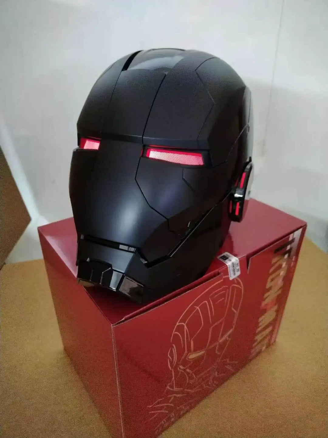 Casco de Iron Man Mk5 Mk50 Mk17 con Luz LED Controlada por Voz, Modelo Coleccionable para Adultos, Juguete, Regalo de Cumpleaños o Festival