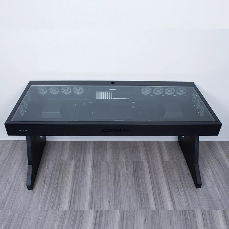 XXZigbee New Arrivals High-end Full Transparent Large Chassis Cool Sci-fi Water-cooled Integrated Computer Chassis Desktop Table
