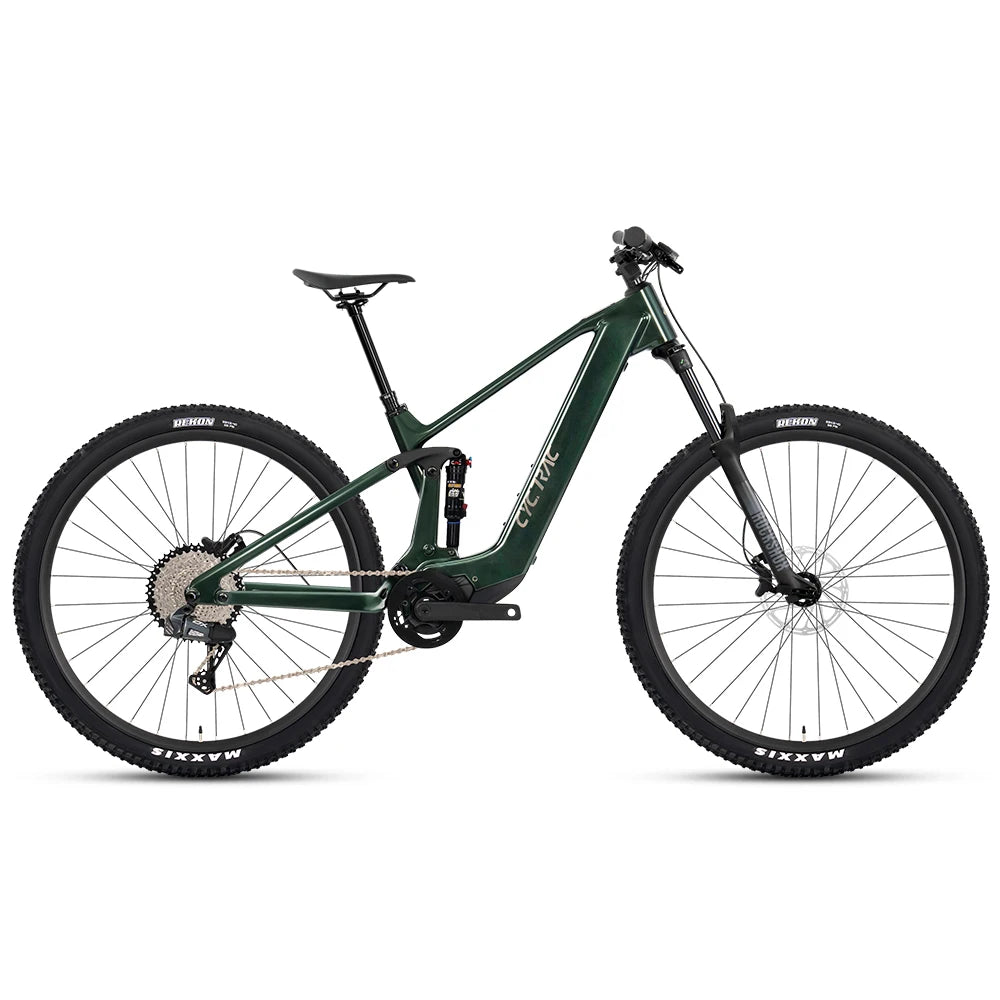 Bicicleta de montaña eléctrica BAFANG M820 2026 de doble suspensión, 250W, cuadro de fibra de carbono, horquilla ROCKSHOX, 12 velocidades, 48V, autonomía de 150 km, KS