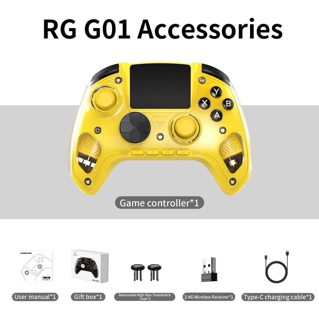 Controlador de Juegos Retro ANBERNIC RG G01 con Gatillos de Efecto Hall, Bluetooth/Con Cable/Inalámbrico, Gamepad XBOX para PC, Android, iOS, Steam, Linux