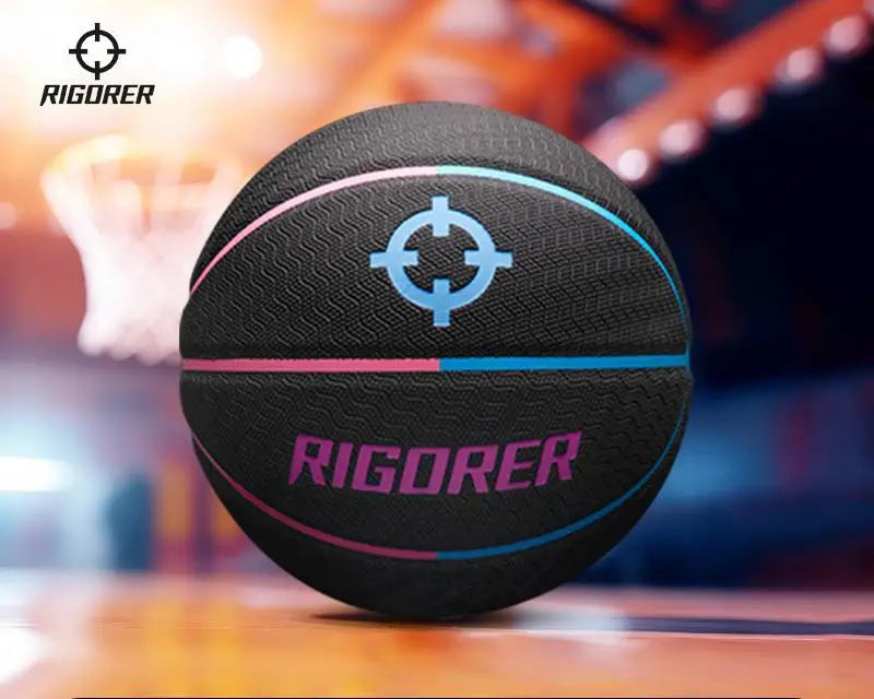 RIGORER Balón de baloncesto para interiores y exteriores, resistente al desgaste, antideslizante, de cuero PU, tamaño 7, balón estándar para entrenamiento de competición