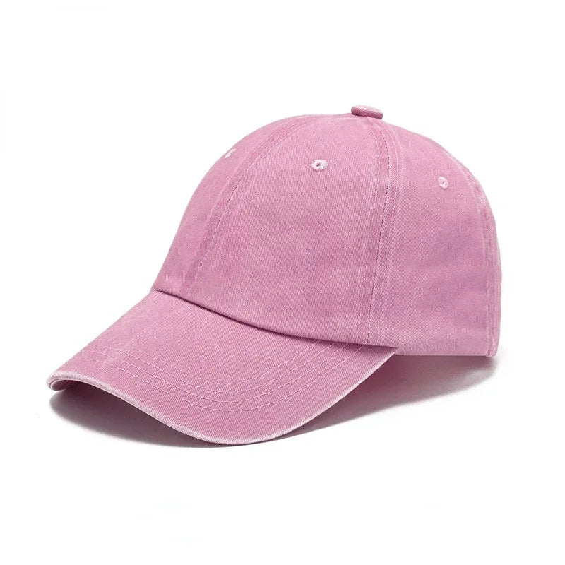 Gorra de béisbol de mezclilla lavada para hombre y mujer, gorra snapback, estilo hip hop vintage, color sólido, estilo casual deportivo para exteriores