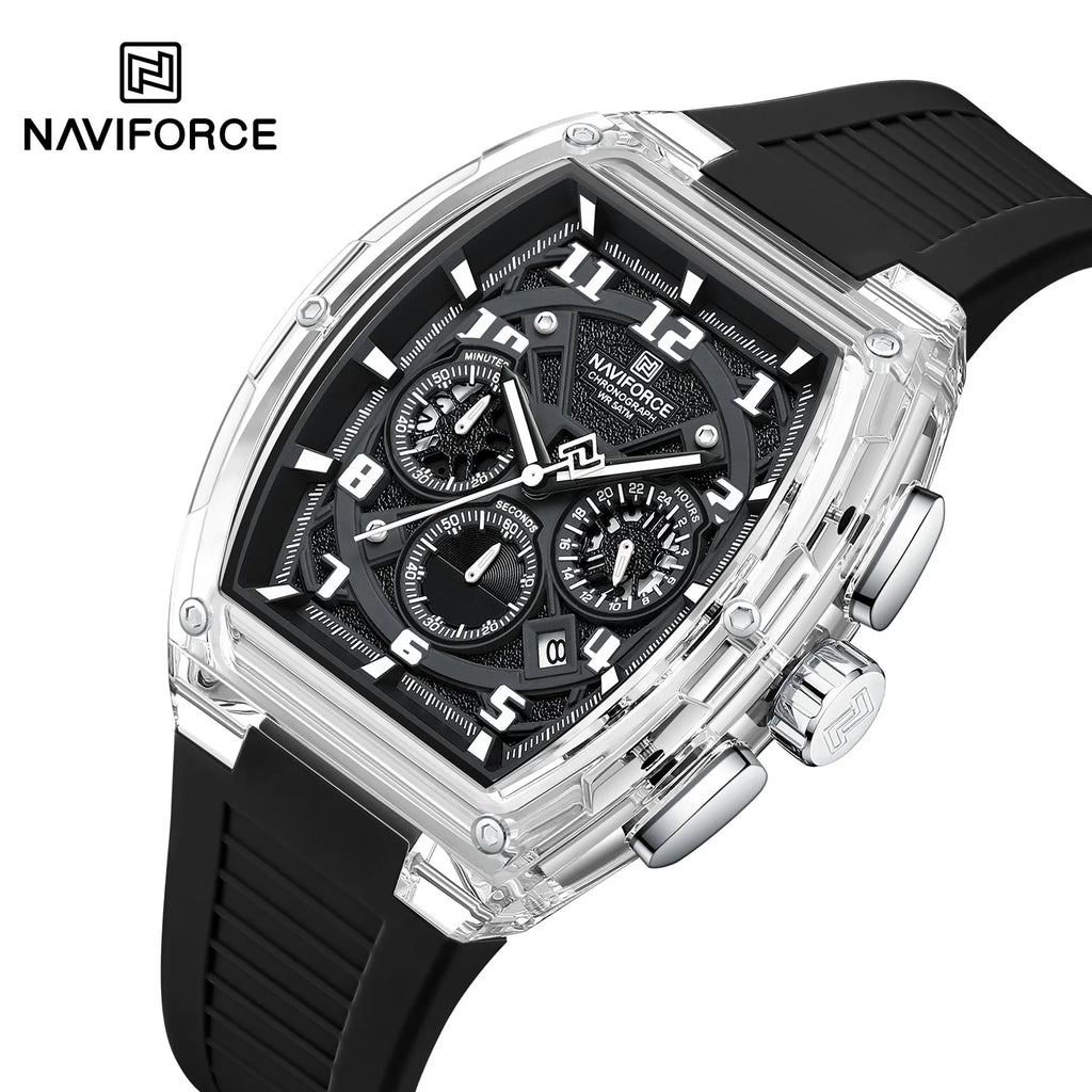 Original NAVIFORCE Men's Trend Sports Multifunctional Chronograph Watch High Quality 50m Waterproof And Shockproof Man Watches