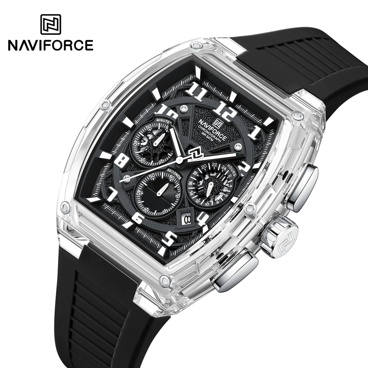Original NAVIFORCE Men's Trend Sports Multifunctional Chronograph Watch High Quality 50m Waterproof And Shockproof Man Watches