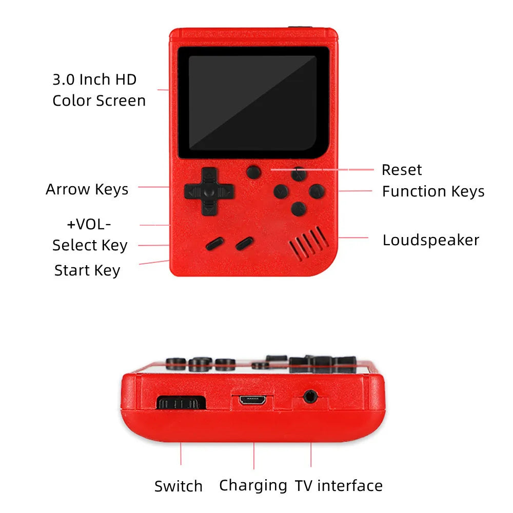 2.4 Inch LCD Screen Retro Video Game Console Built-in 400 In Handheld Portable Pocket Mini Game Console Christmas Gift Christmas