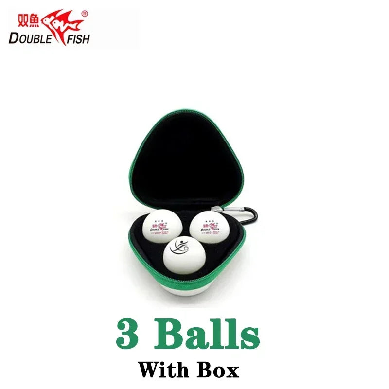 Pelotas de ping pong Double Fish, 3 estrellas, V40+, oficiales, 3 estrellas, edición limitada, Durban World, 2021