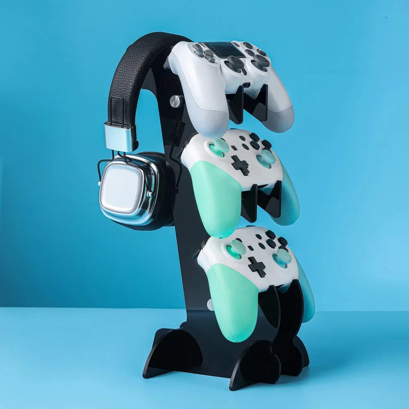 Soporte de tres niveles universal para mandos/auriculares de PS5/PS4/Xbox/Switch, accesorios para PS5, accesorios gaming