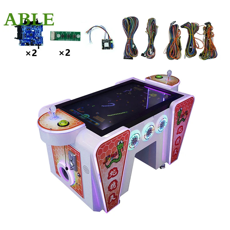 Kit de montaje para máquina de juego arcade de serpientes para 2/4 jugadores, placa PCB, equipo para competición, juego operado con monedas para armario arcade