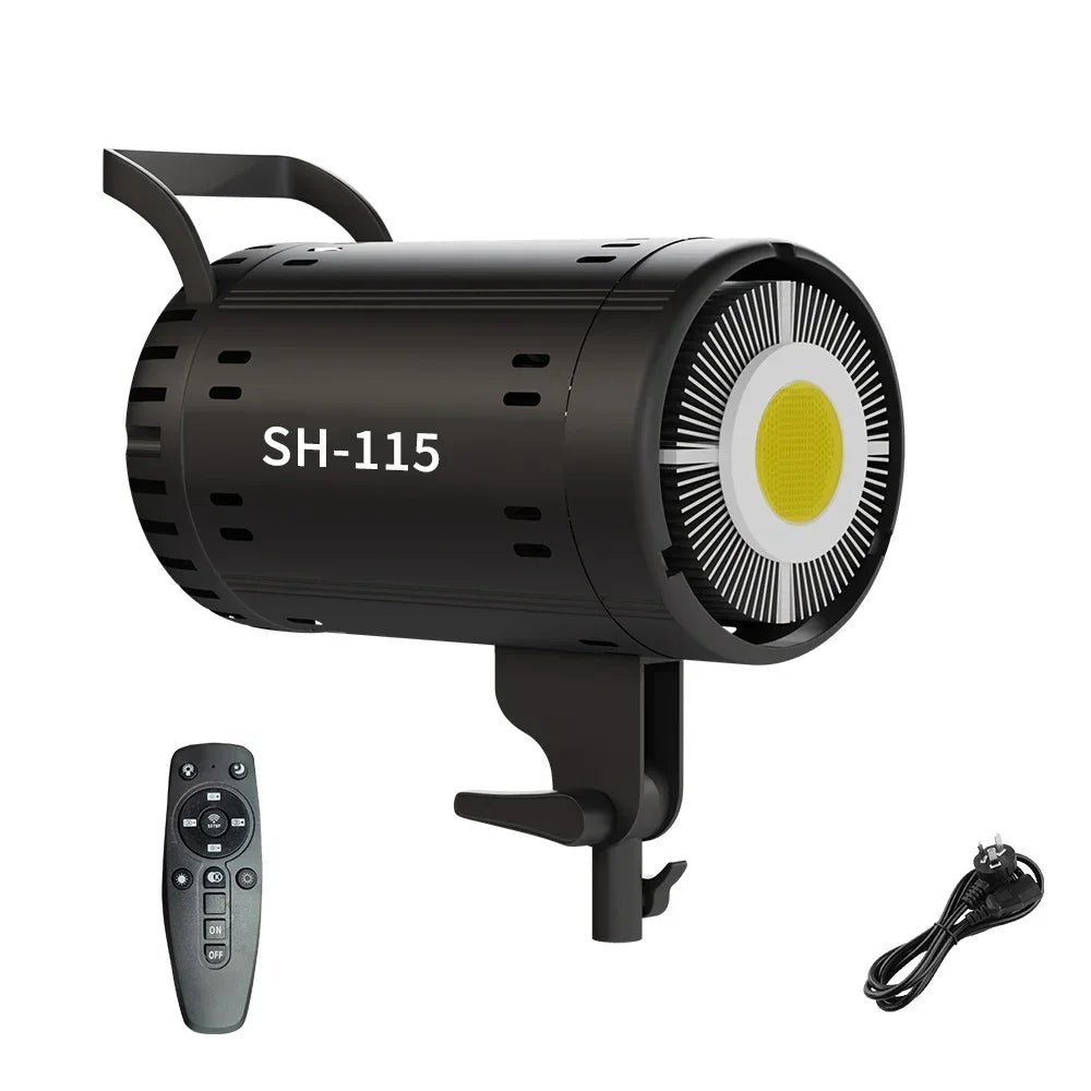 Lámpara LED de estudio para fotografía de 135 W, con sistema Bowens, para iluminación de video, con luz natural equilibrada, flash para retratos, accesorios de estudio, 3000-6000 K, 3 colores.