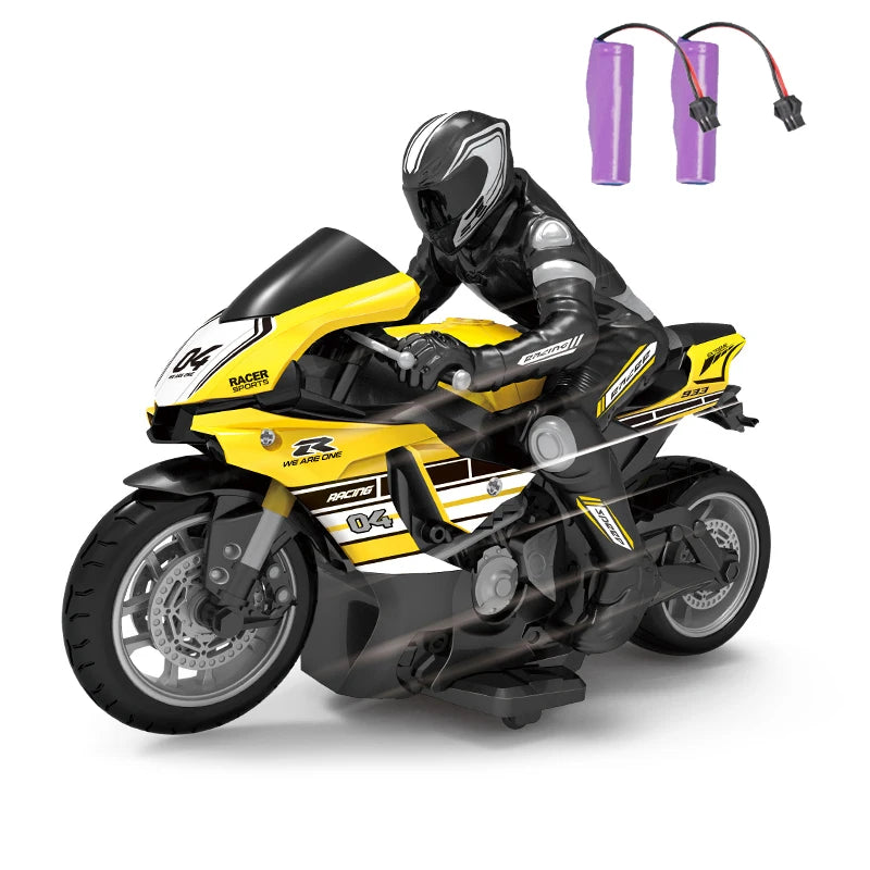 High Speed 2.4G 1/10 Electric Power RC Motorcycle 4 Channel Engine Assembly Remote Control Racing Motorcycles Toys for Boys Gift