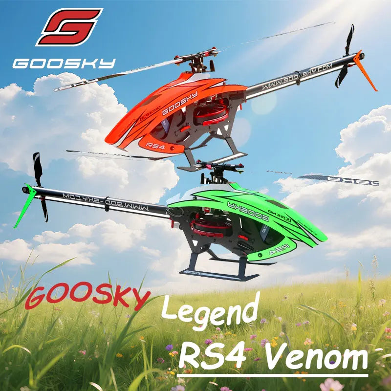 Helicóptero RC Goosky RS4 Venom Combo KIT/PNP, Avión de Control Remoto Profesional para Hombres y Niños, Radiocontrol Inalámbrico