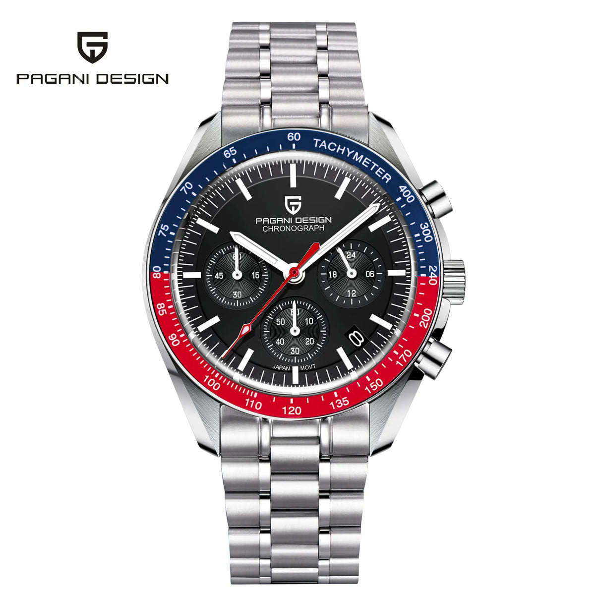 Relojes PAGANI DESIGN Moon 2026, nuevo reloj de cuarzo de lujo para hombre, cronógrafo con fecha automática, cristal de zafiro AR, reloj de pulsera resistente al agua 100M