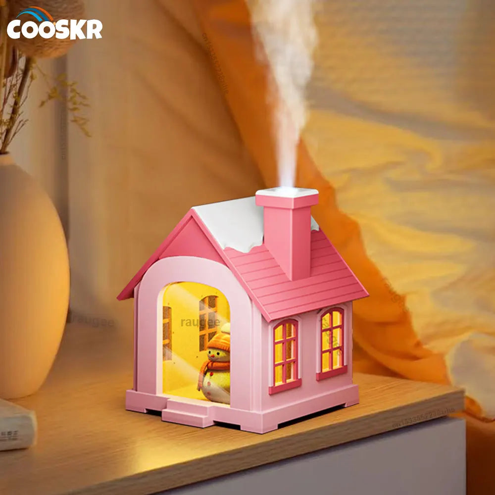 Humidificador de aire de 500ml, humidificador pequeño para el hogar, generador de niebla, humidificador USB de escritorio de gran capacidad con luz LED para dormitorio y oficina