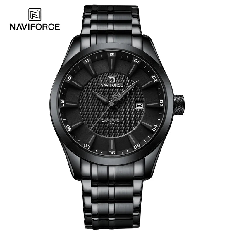 Reloj de pulsera para hombre NAVIFORCE, marca de lujo, fecha automática, reloj de negocios para hombre, acero inoxidable, deportivo, militar, reloj original para hombre 8032